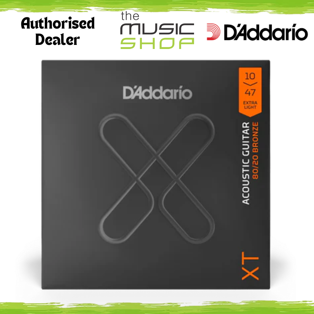 D'Addario XT 10-47 Extra Light Coated 80/20 Acoustic Guitar Strings - XTABR1047