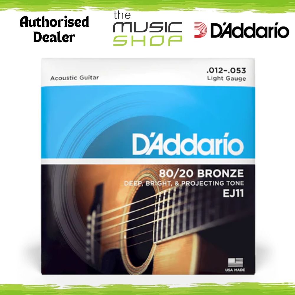 D'Addario EJ11 12-53 Regular Light 80/20 Bronze Acoustic Guitar Strings