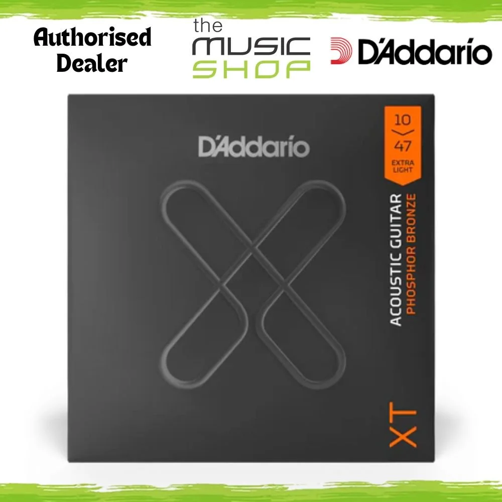 D'Addario XT 10-47 Extra Light Coated Phos Bz Acoustic Guitar Strings- XTAPB1047