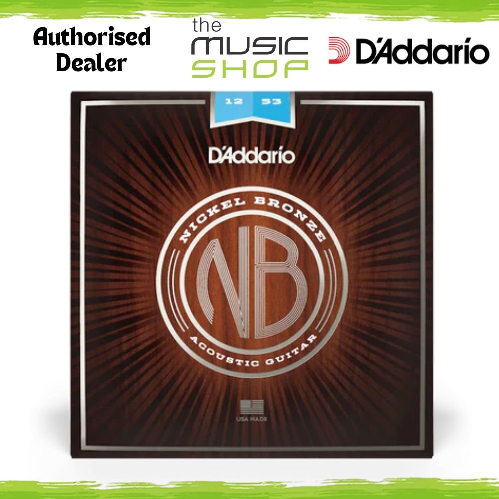 D'Addario Nickel Bronze 12-53 Regular Light Acoustic Guitar Strings - NB1253
