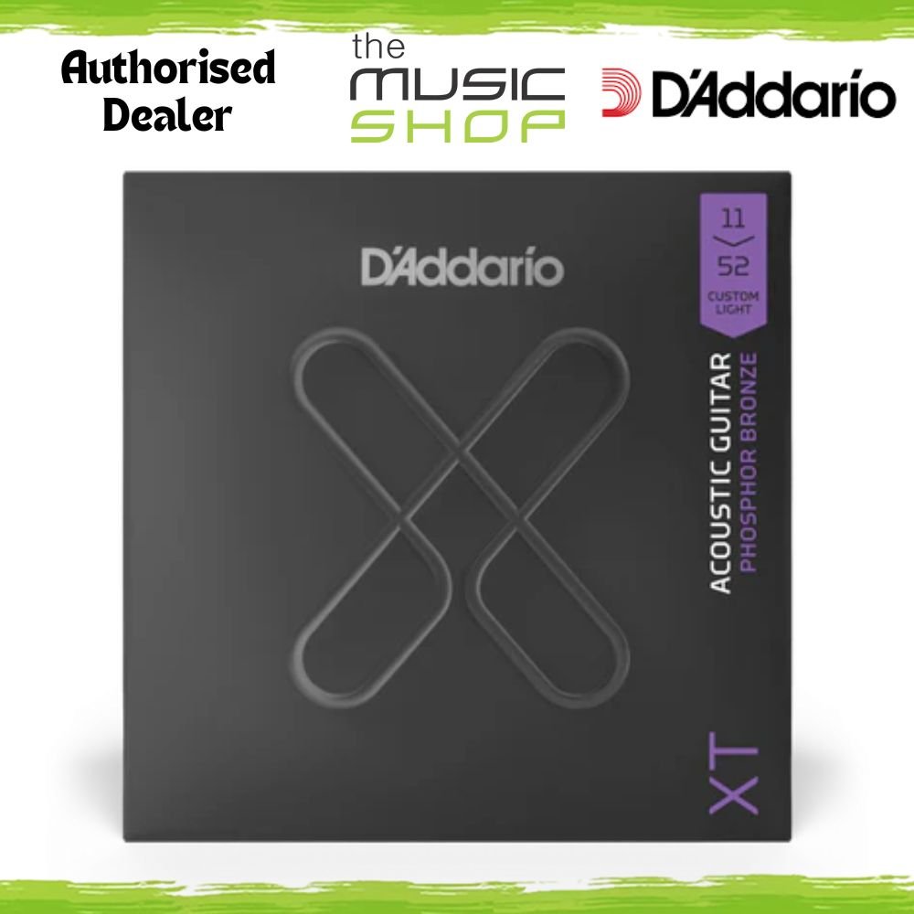 D'Addario XT 11-52 Custom Light Coated Phos Bz Acoustic Guitar Strings XTAPB1152