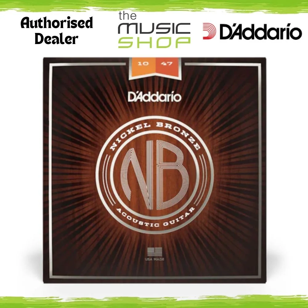 D'Addario Nickel Bronze 10-47 Extra Light Acoustic Guitar Strings - NB1047