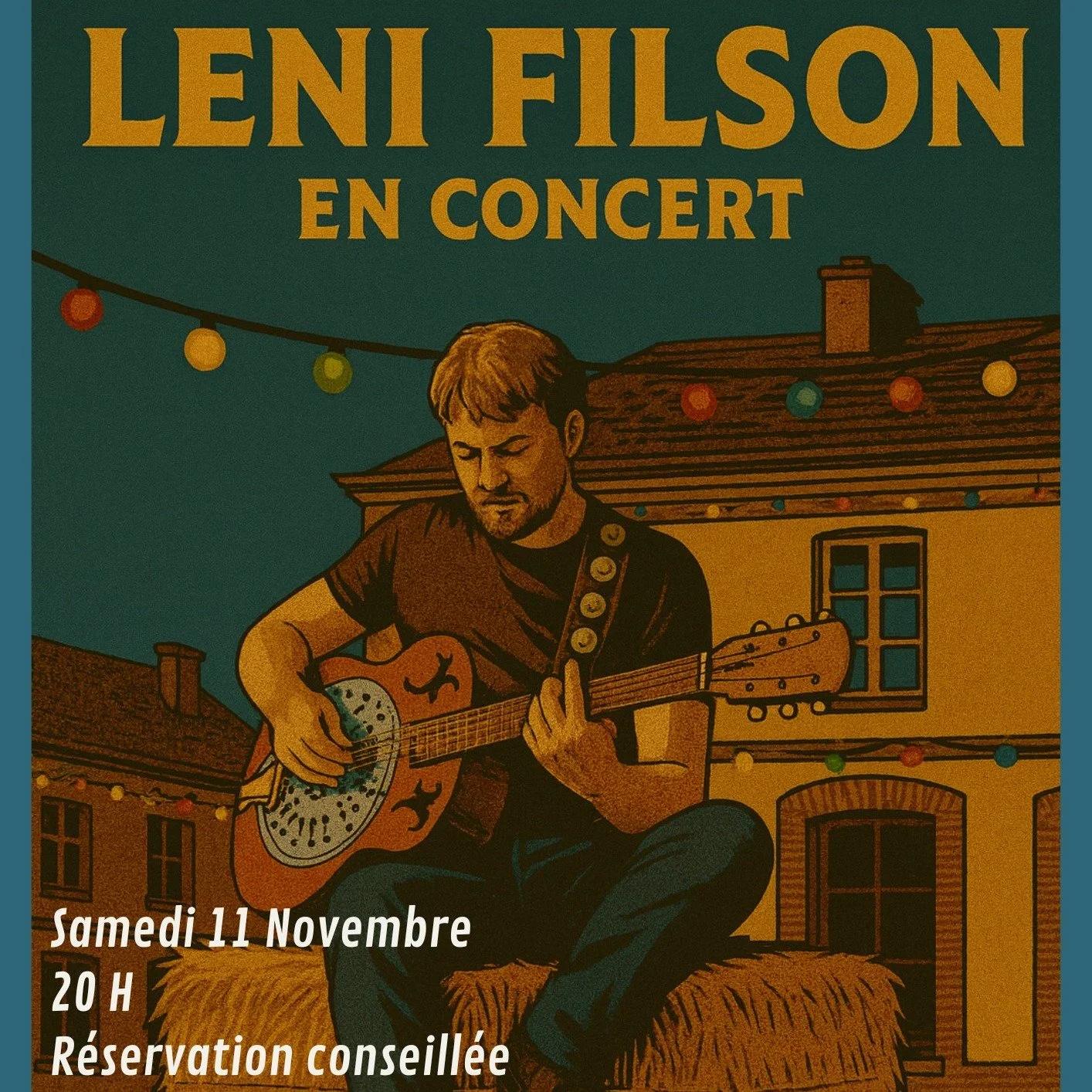 🎸 Samedi 11 octobre &ndash; 20H
LENI FILSON EN CONCERT AUX LAPINS BLEUS 🐇💙

Arm&eacute; de sa Stratocaster f&eacute;tiche, Leni Filson nous embarque pour un voyage musical entre ciel et terre.
Sa musique, libre et inspir&eacute;e, puise dans les g
