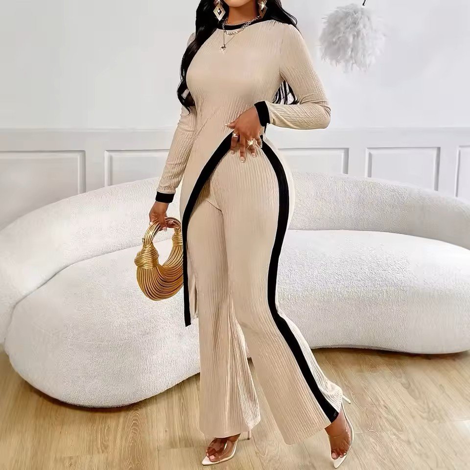 Elegant Round Neck Two-Piece Set