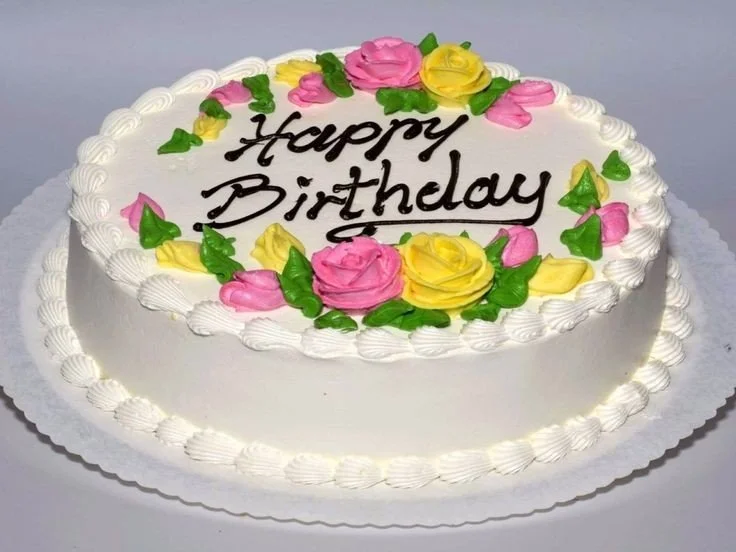 Floral Elegance Birthday Cake