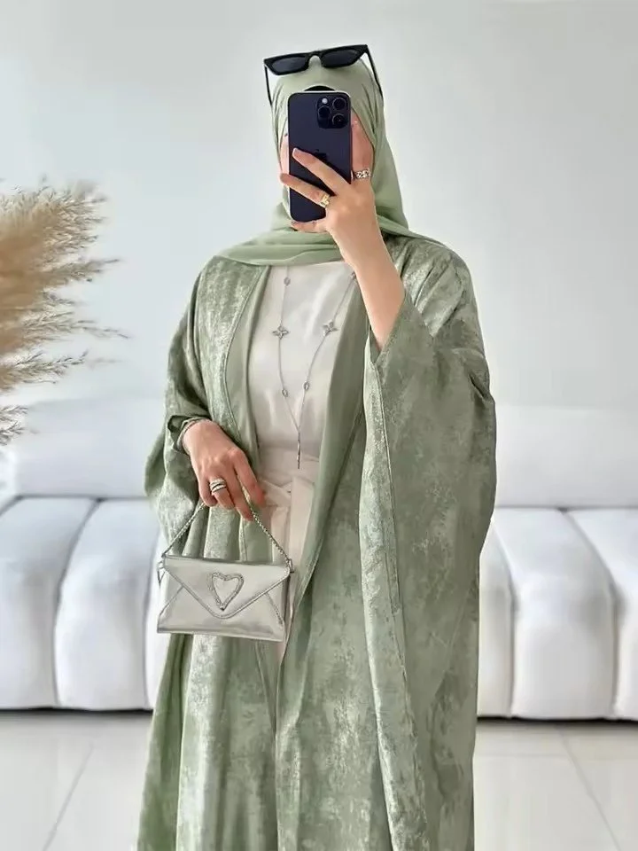 Elegant Abaya Set with Matching Hijab