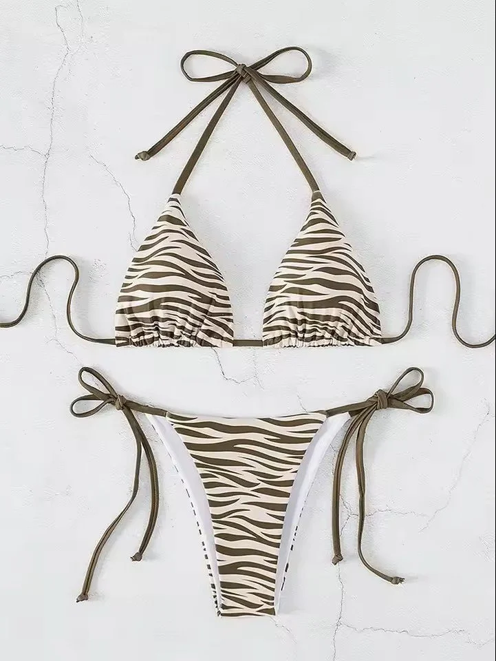 Zebra Print Bikini Set