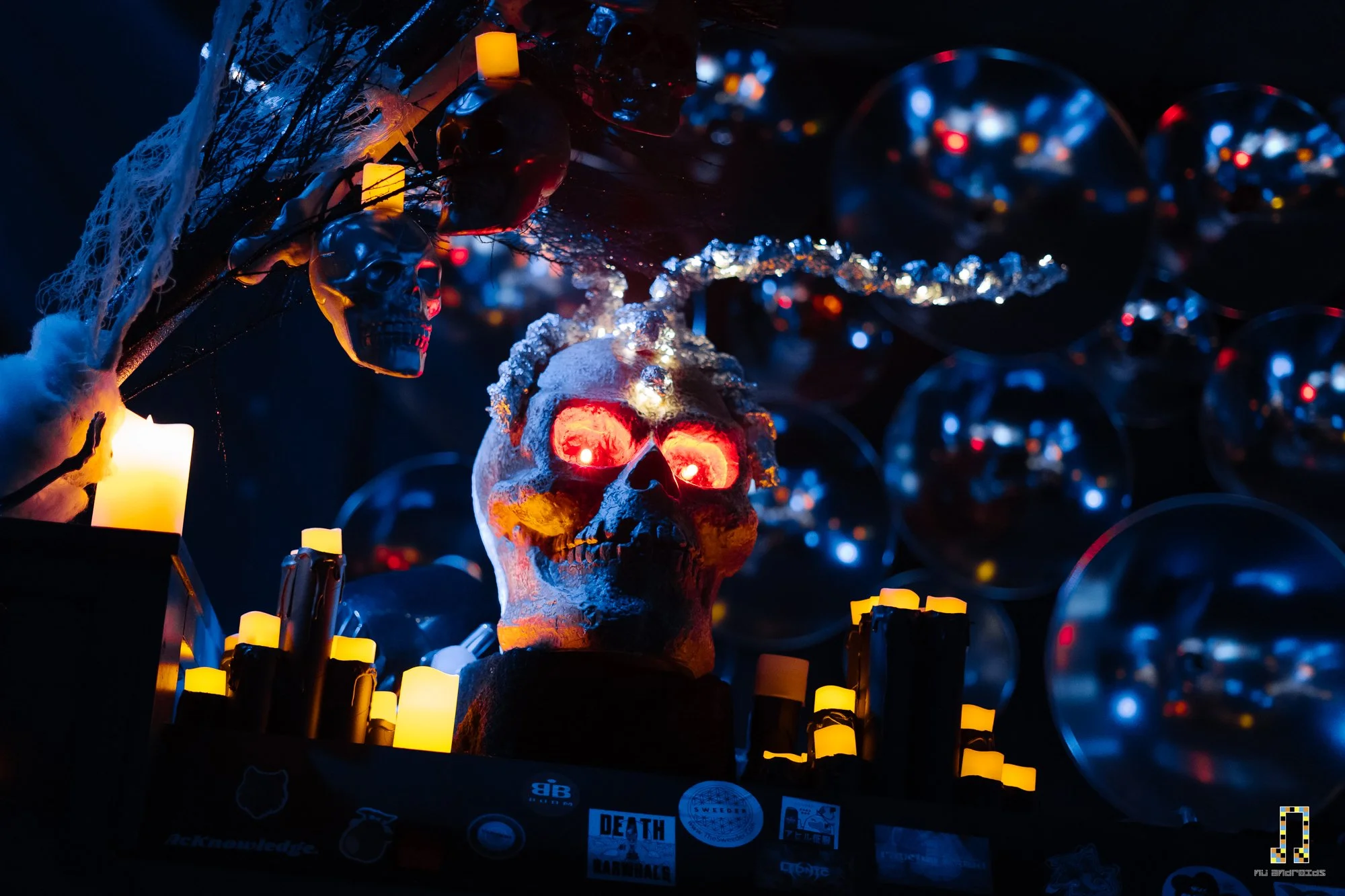 Halloween decor at Flash Club 