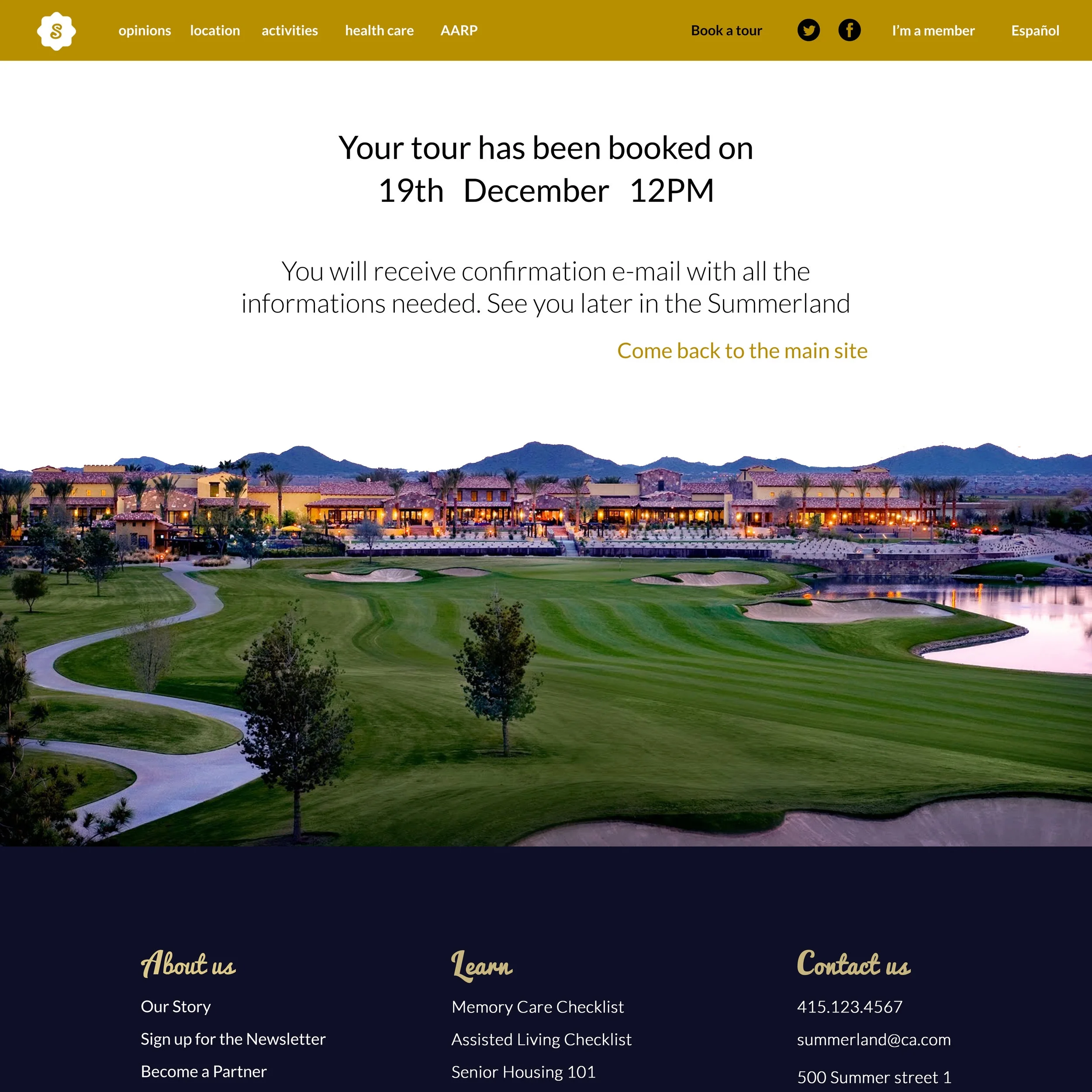 Booking Confirmation