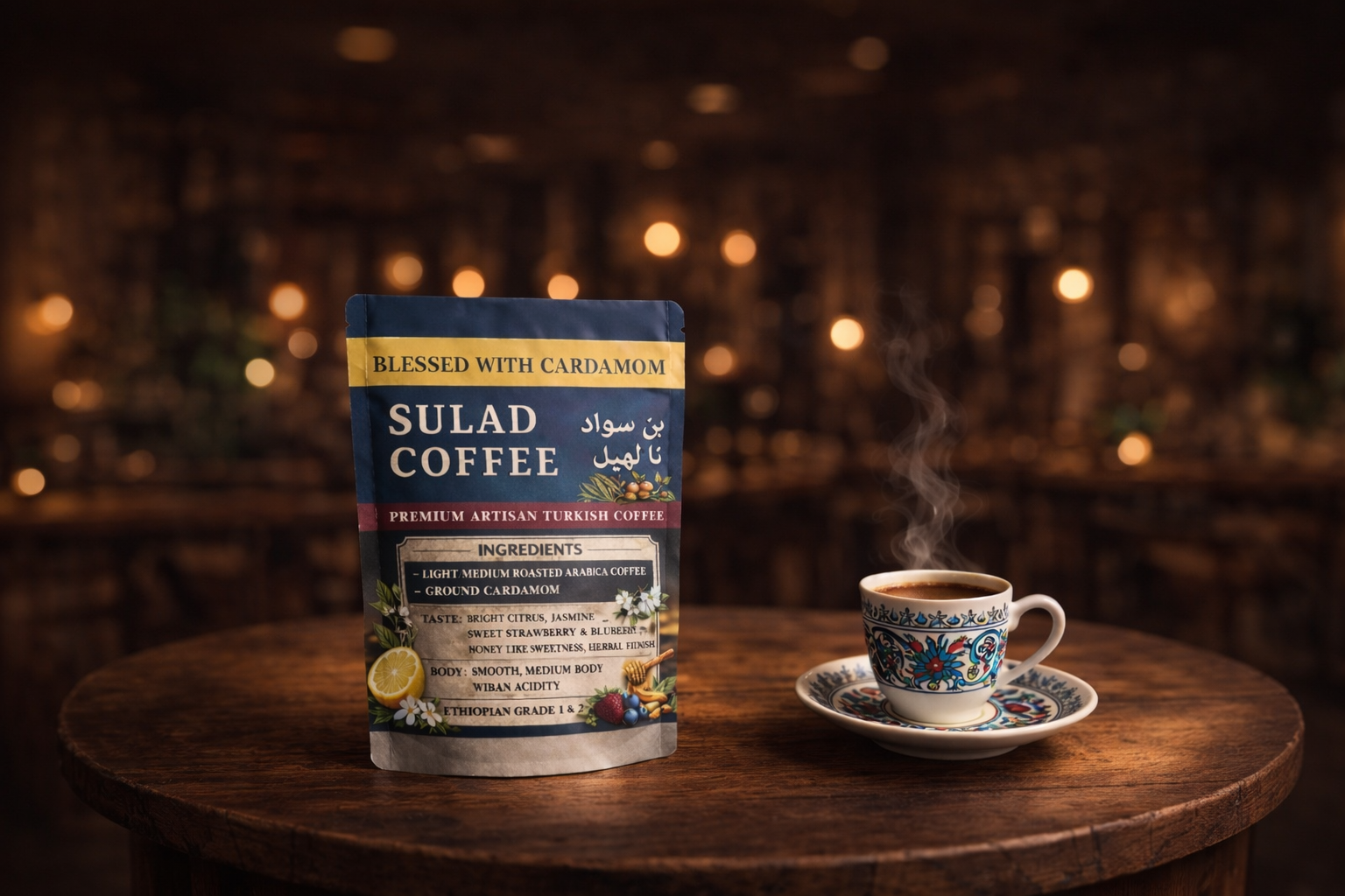 Turkish Ground Coffee With Cardamom. Half A Pound.