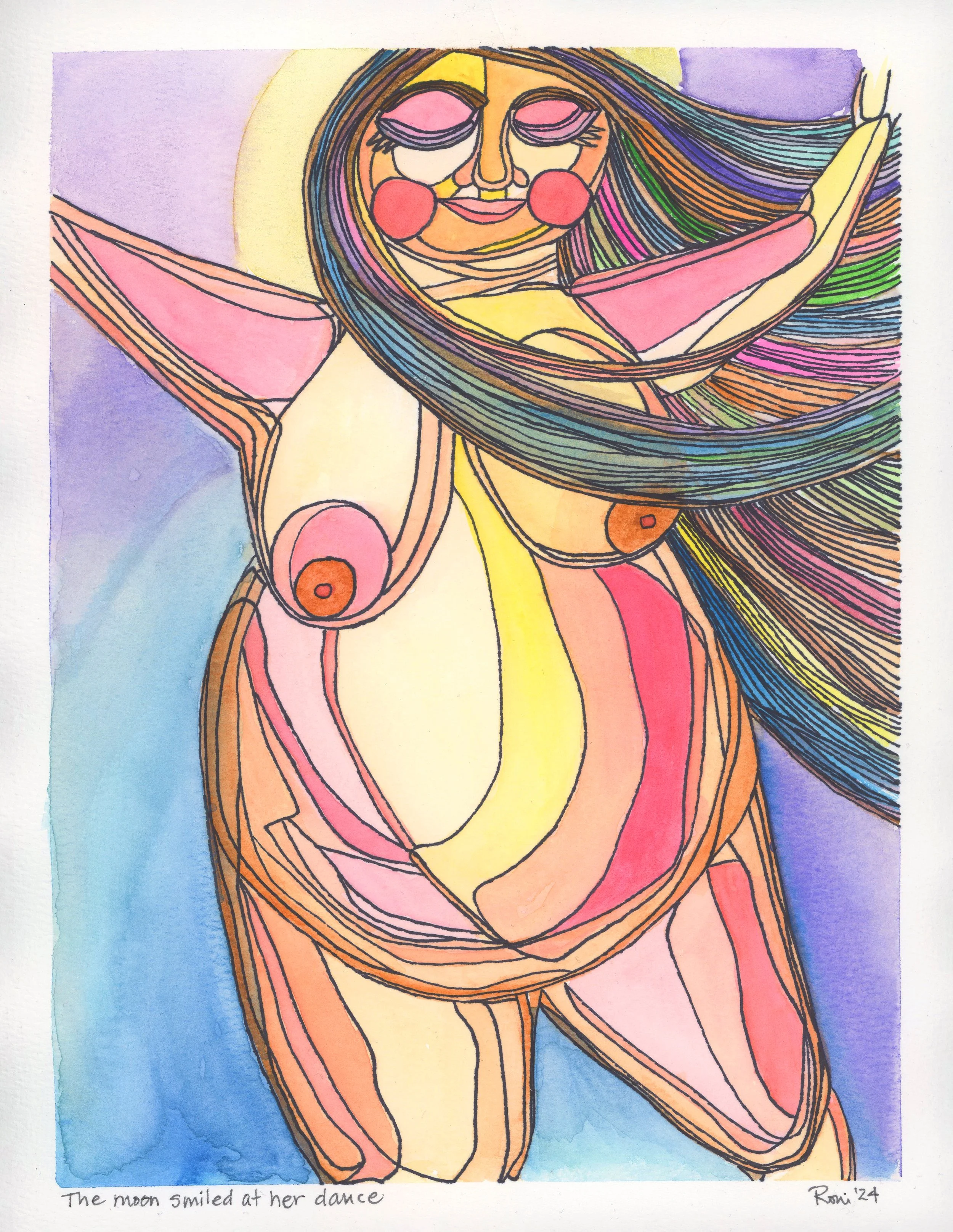 The Moon Smiled at Her Dance