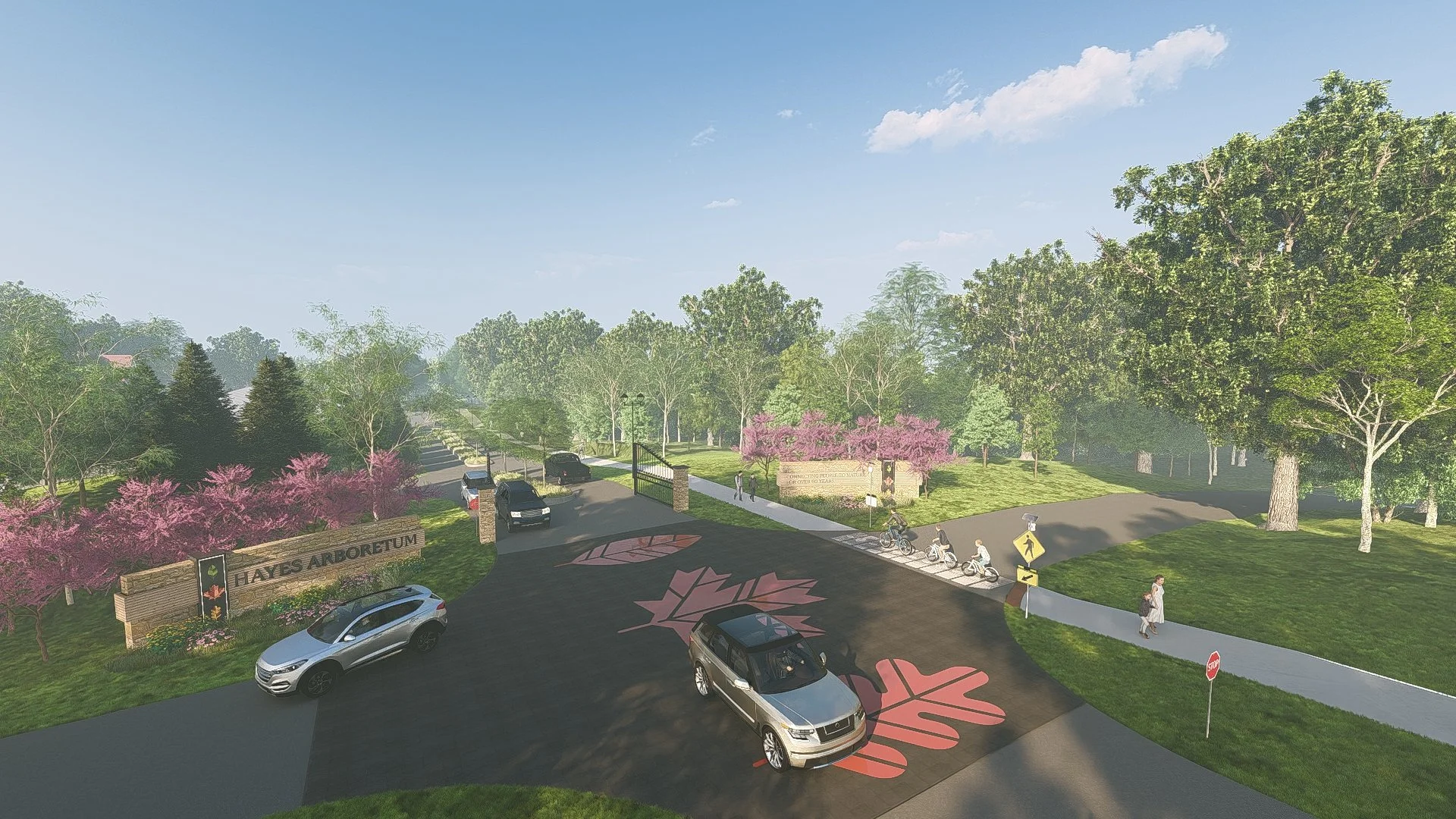 New Entrance from Hayes Arboretum Road