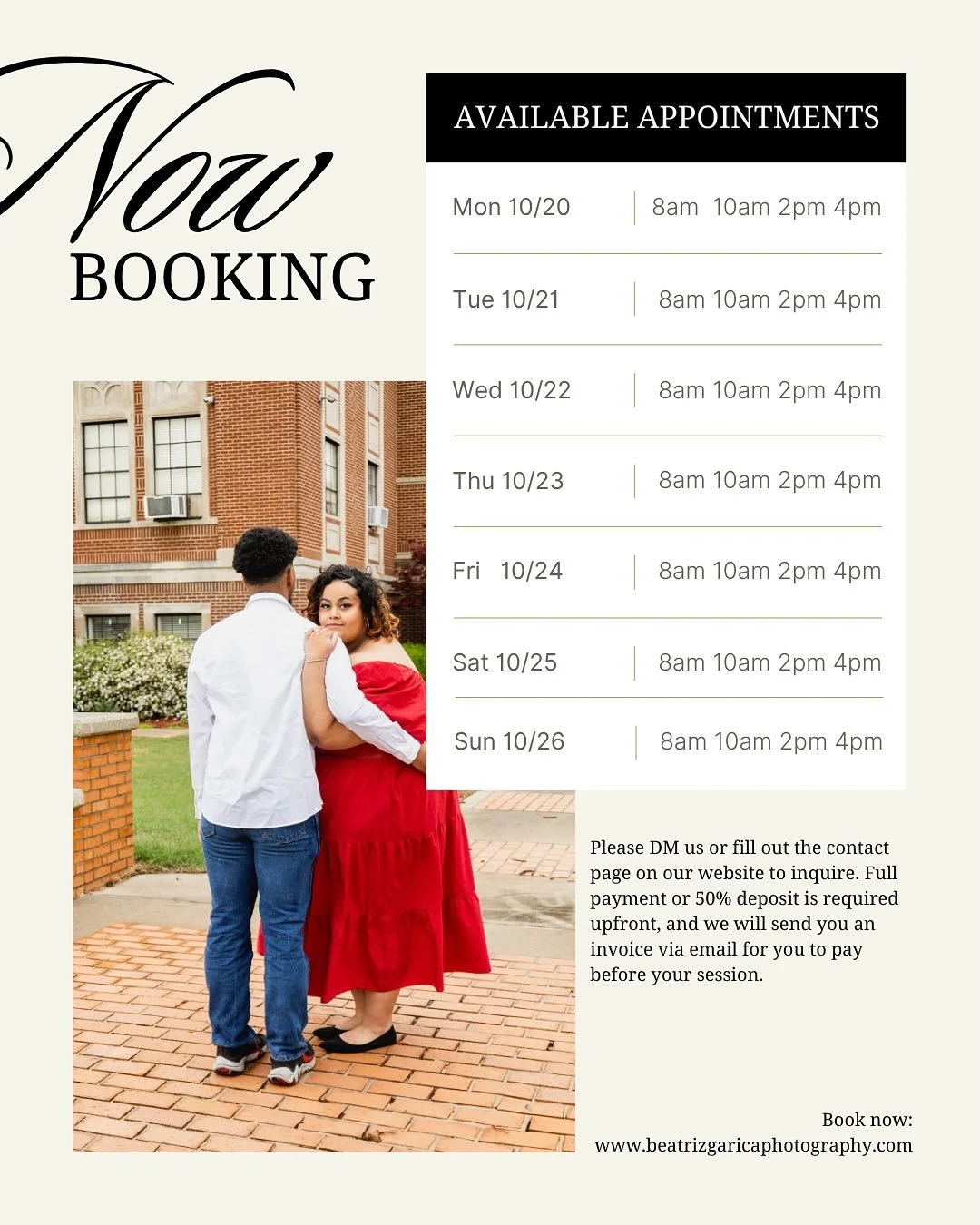 Time to get busy! Secure your photo session now. Next 2-3 weeks are open. DM or head to our website for more info! We will not be available in December 2025. 

#photographer #photosessions #littlerock #arkansasweddingphotographer #arkansasfall #minis