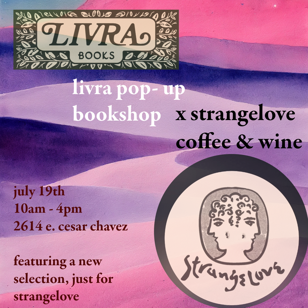 livra x strangelove coffee and wine Pop-up Bookshop