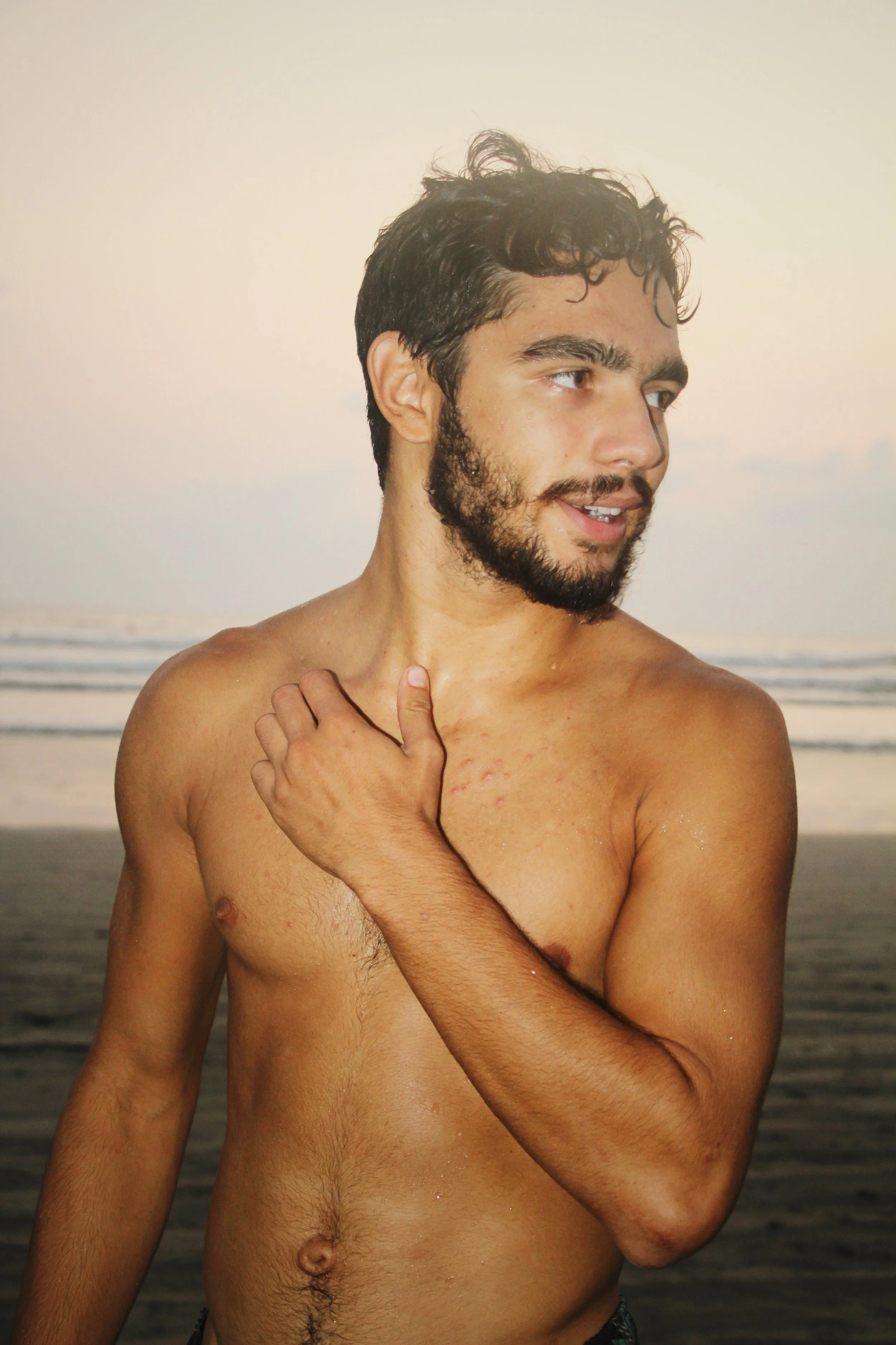 Sian absolutely glowing during one of our last sunsets in Nosara, Costa Rica.