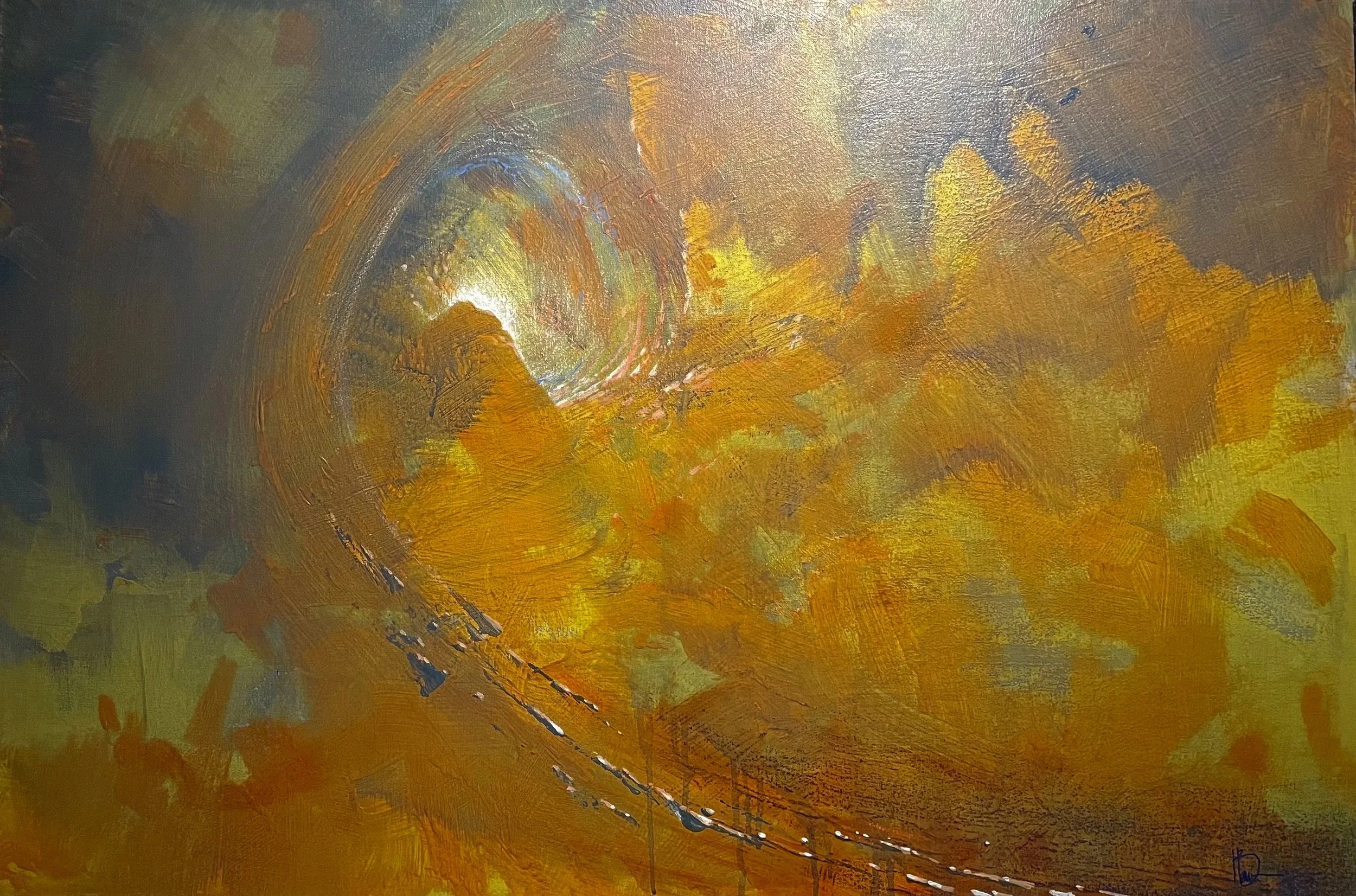 2511-02 The Call   
24" x 36" Acrylic and Pastel on Canvas