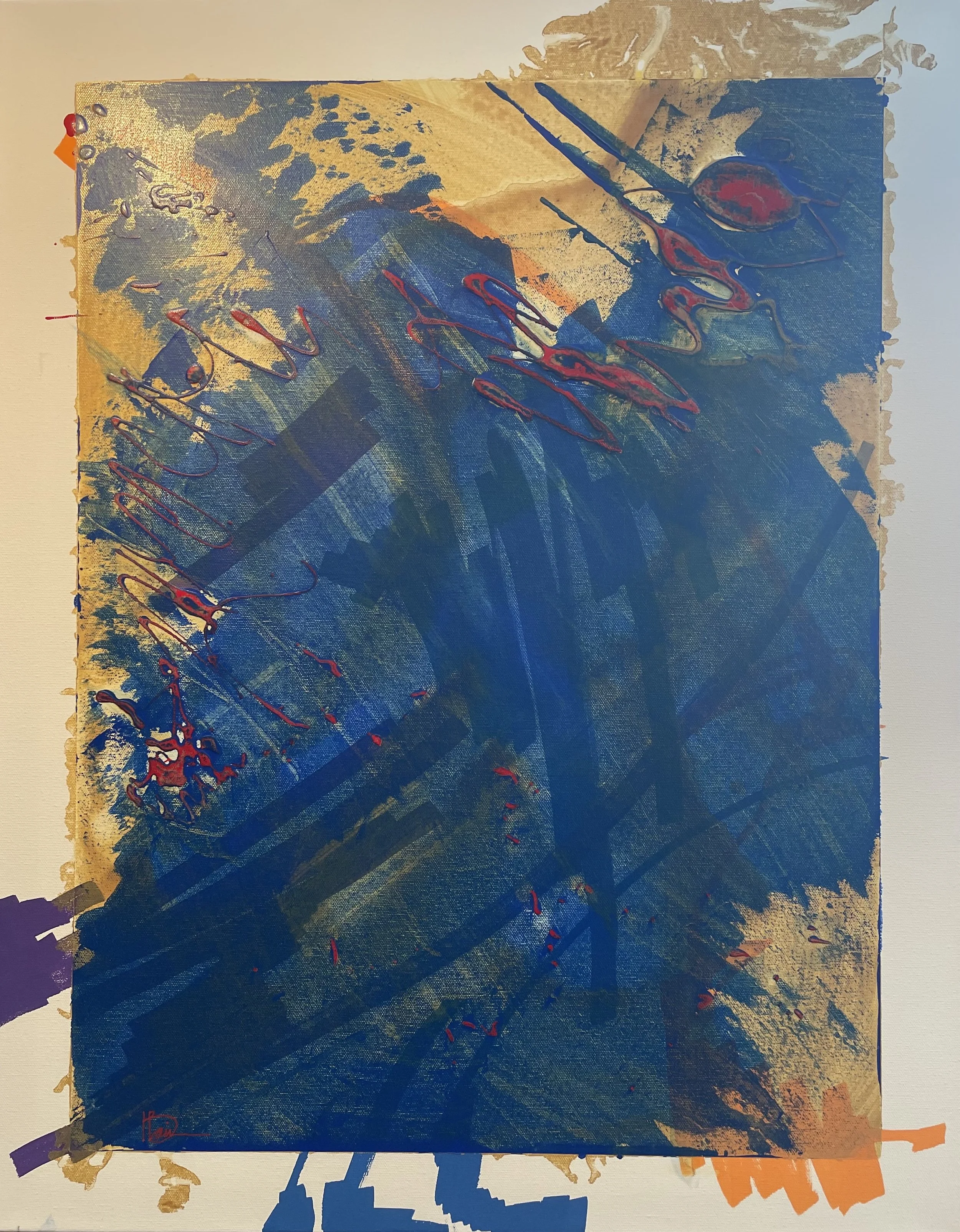 2510-05 Highland Charge  
22" x 28" Acrylic on Canvas