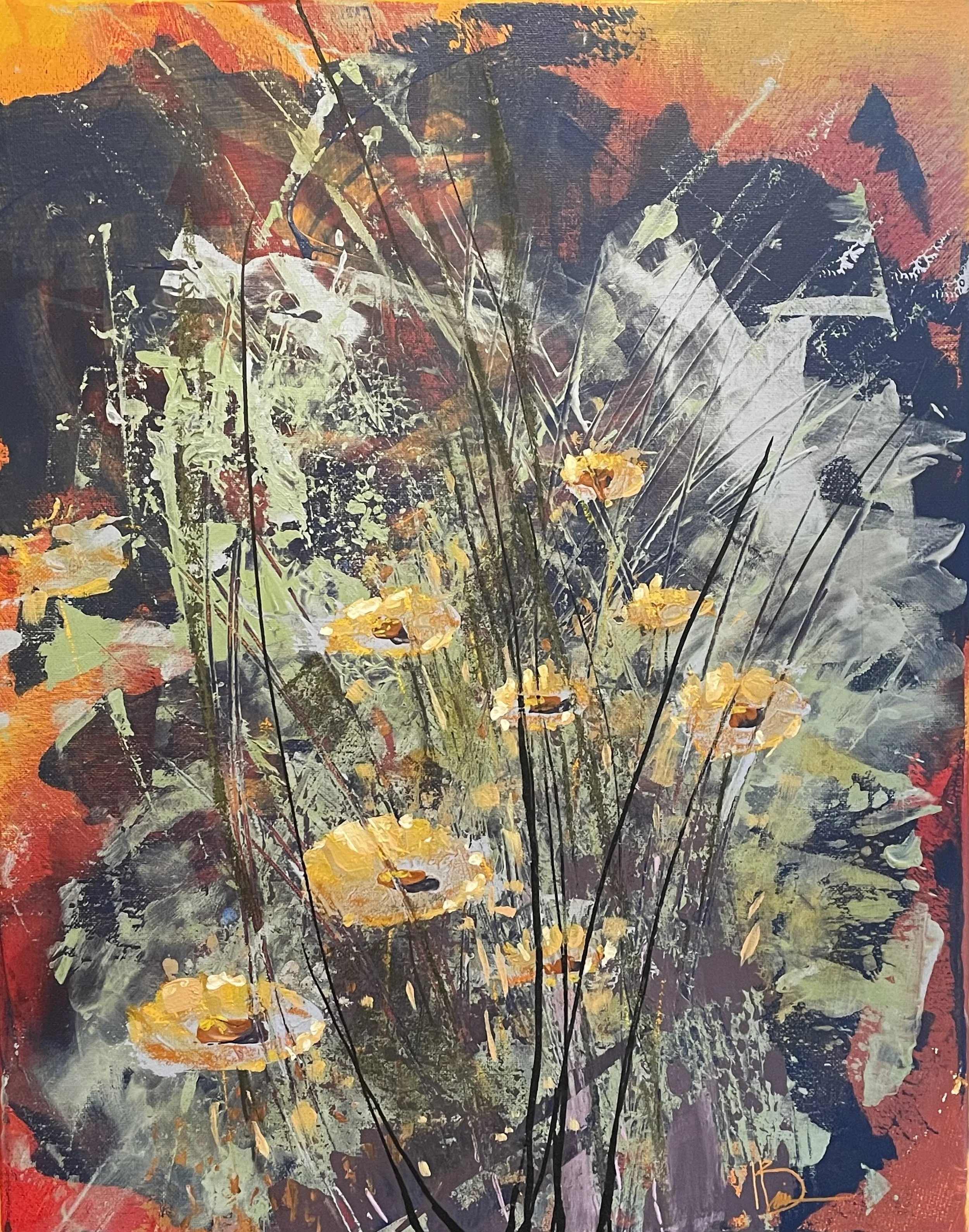 2510-04 Step Lightly  
16" x 20" Acrylic and Pastel on Canvas 