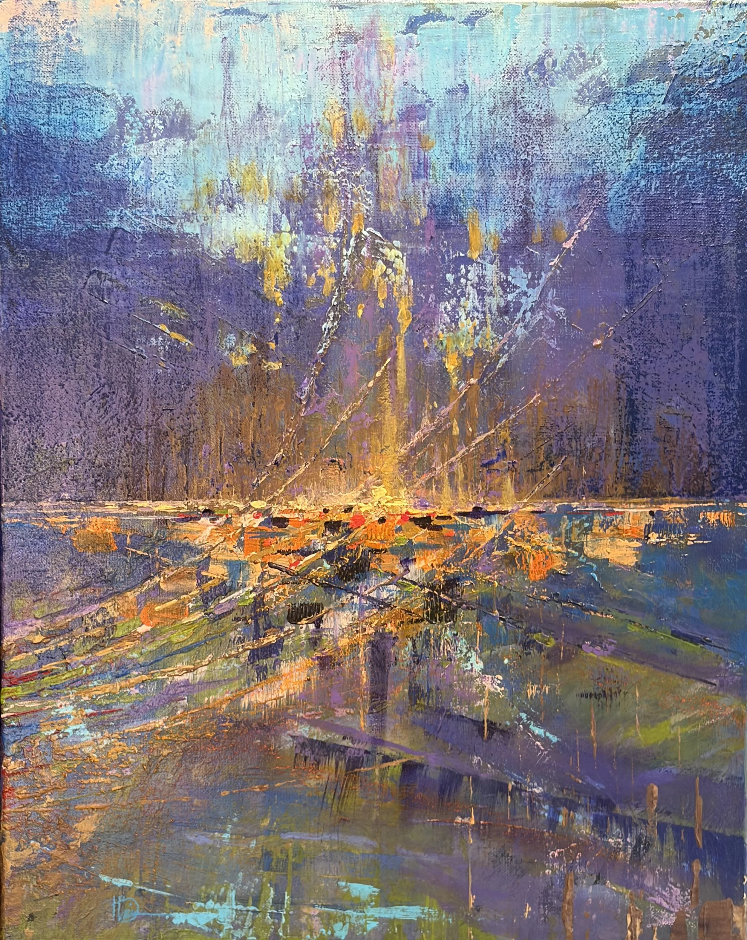 2606-03 Threshold  
16" x 20" Acrylic, Pastel, and Cold Wax on Canvas