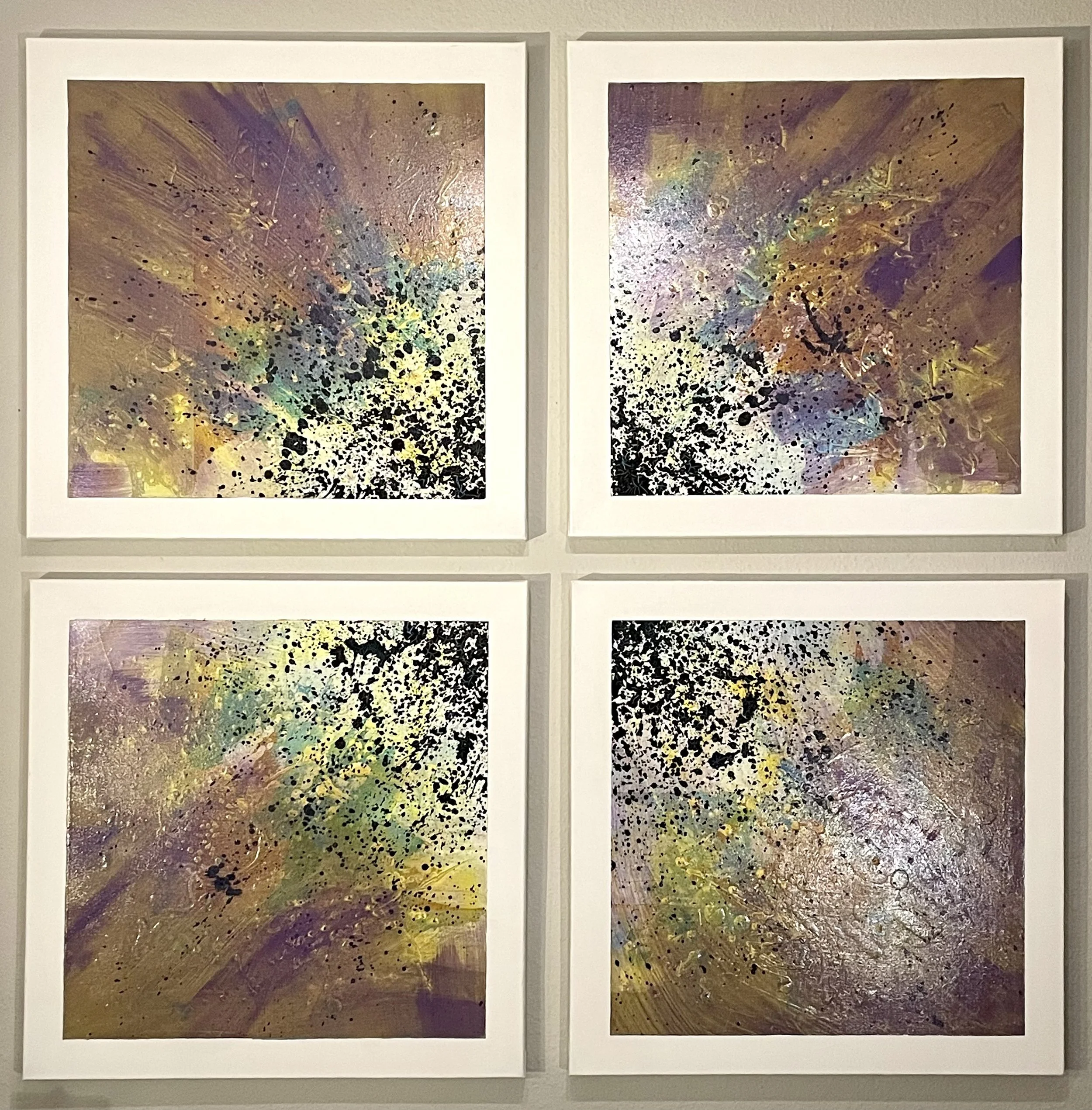 2502-04 Dark Horse  
(4) 24"x24" Acrylic on Canvas (Modular Quadriptych)