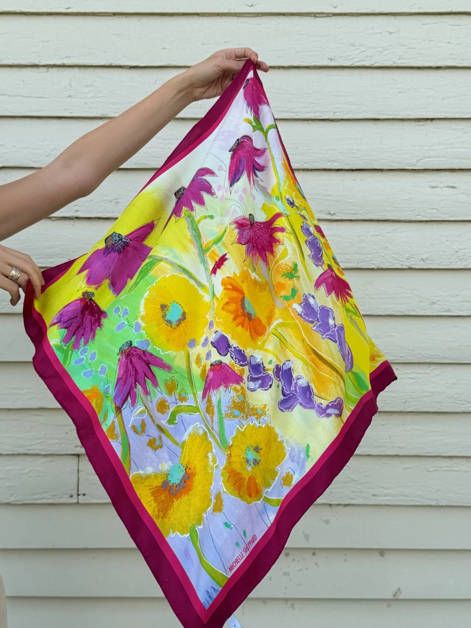 Flower Field Silk Scarf