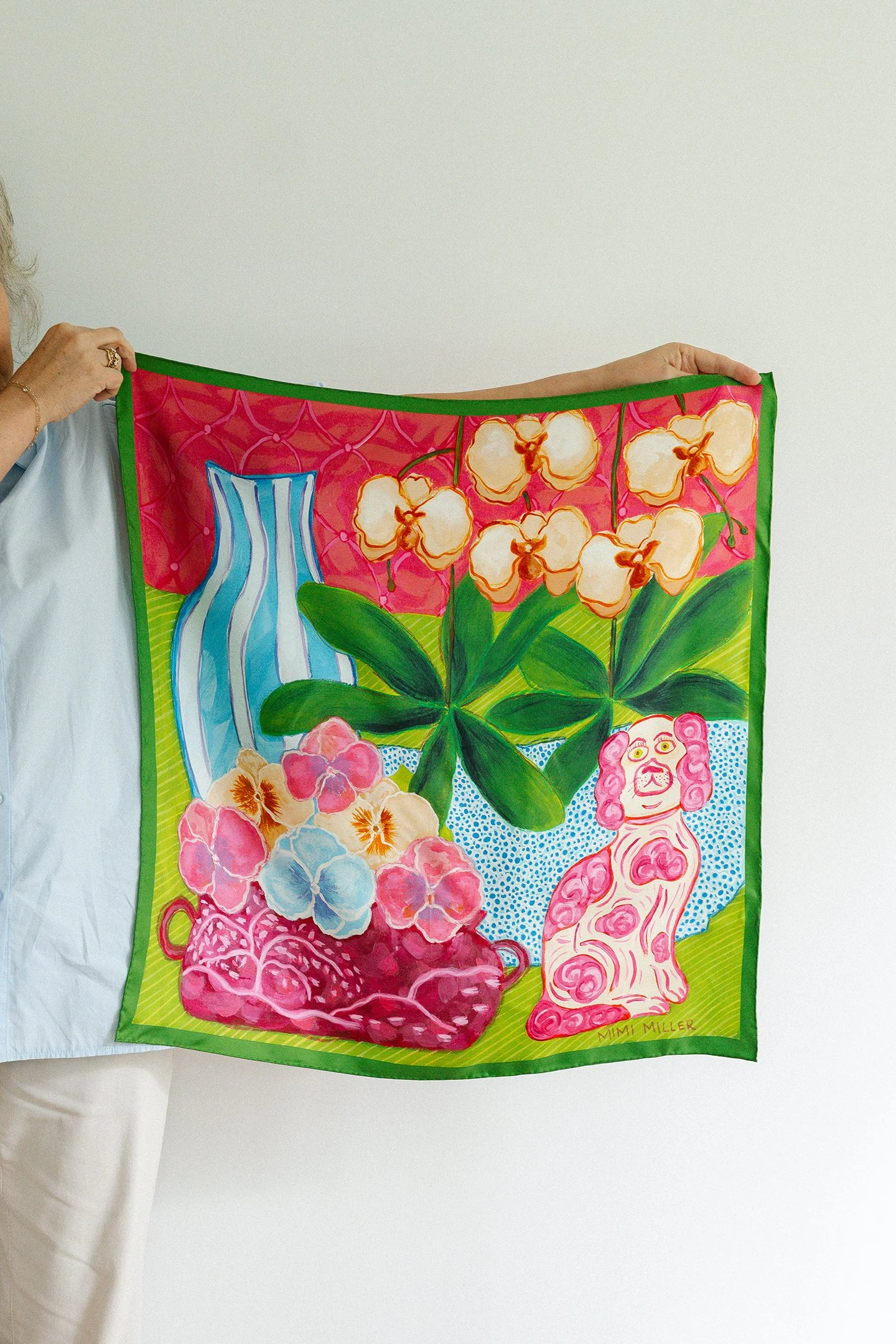 Pansy Silk Scarf