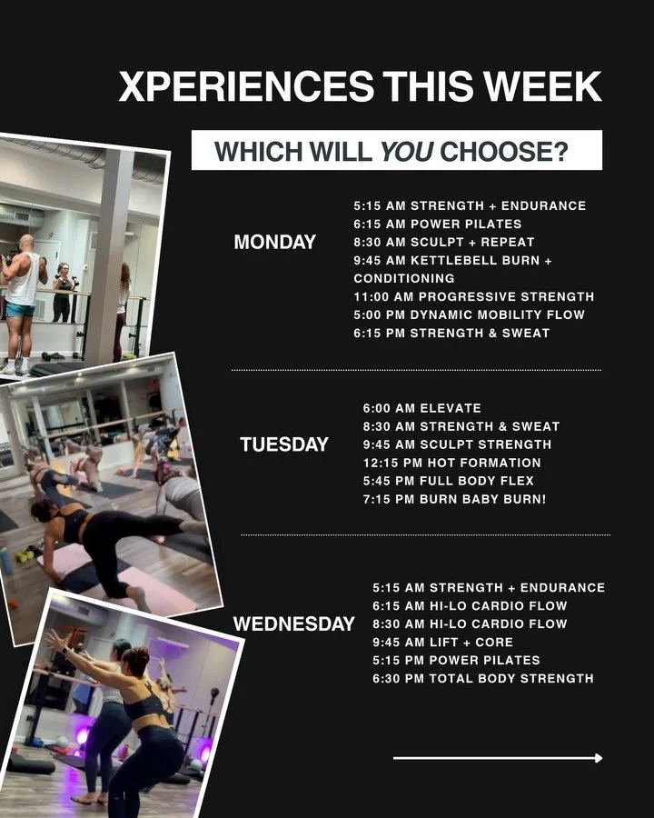 How are you choosing to show up this week? ✨

Whether you&rsquo;re pushing yourself, trying something new, or staying consistent with what feels good, there&rsquo;s space for all of it here. Strength, sculpt, step, or if you need a little restore &md