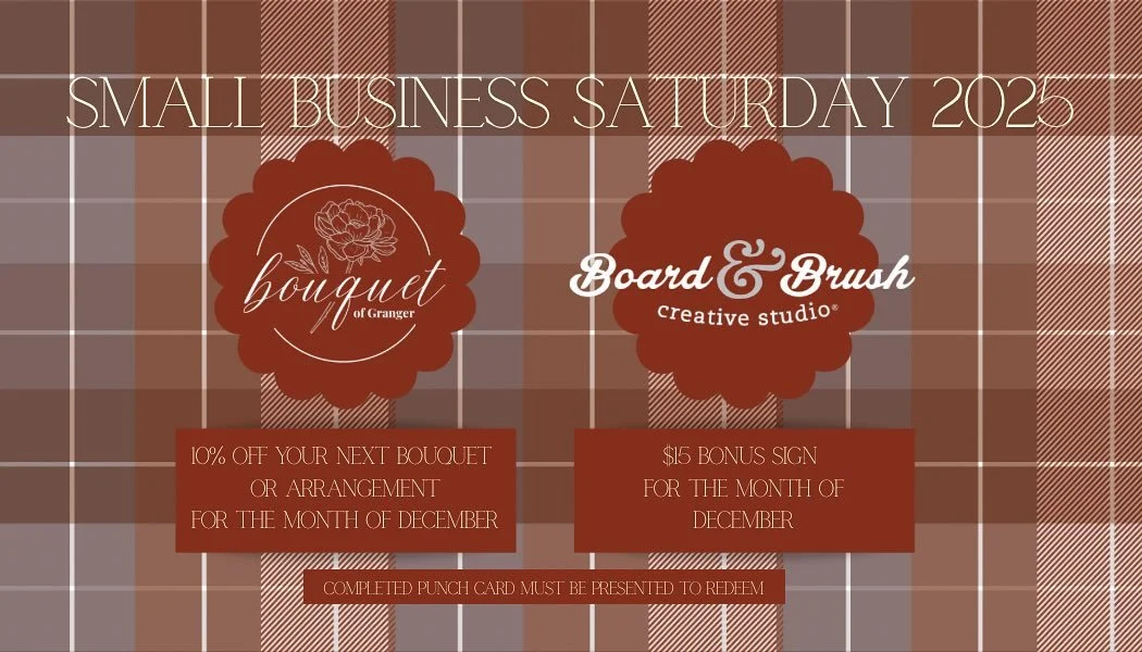 INTRODUCING the ✨ Small Business Saturday Punch Card ✨

We&rsquo;ve partnered with @boardandbrushmishawaka this holiday season to bring you exclusive discounts you can only find during our Holiday Market on Small Business Saturday. 

Punch cards can 