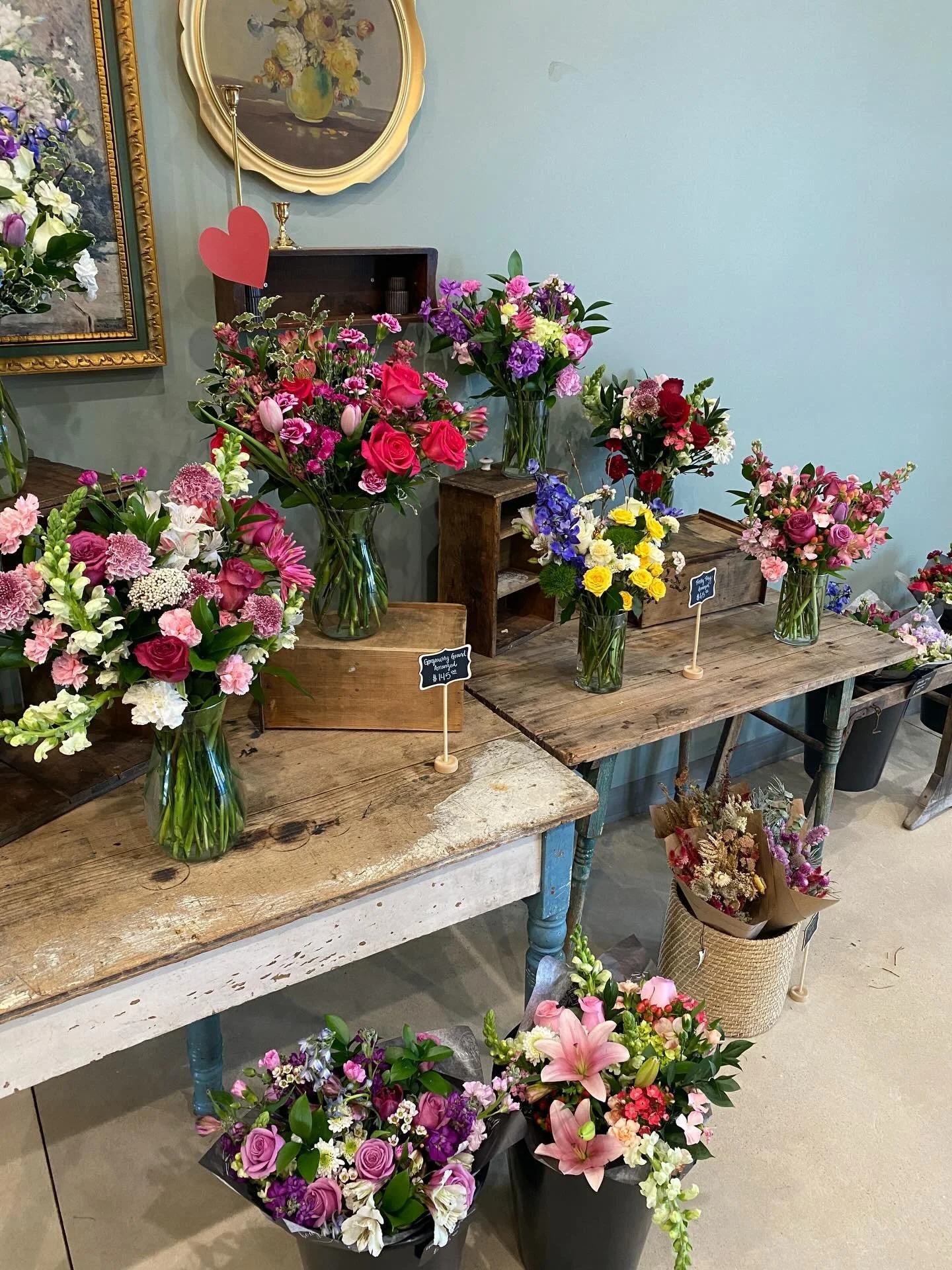 Fresh arrangements are waiting for you at Bouquet of Granger! 💐

Pop in Monday-Friday, 9AM-6PM for fresh, ready to go arrangements or head to www.bouquetofgranger.com/dailyflowers to pre-order for pickup or delivery. ✨

#grangerflowers #bouquetofgra