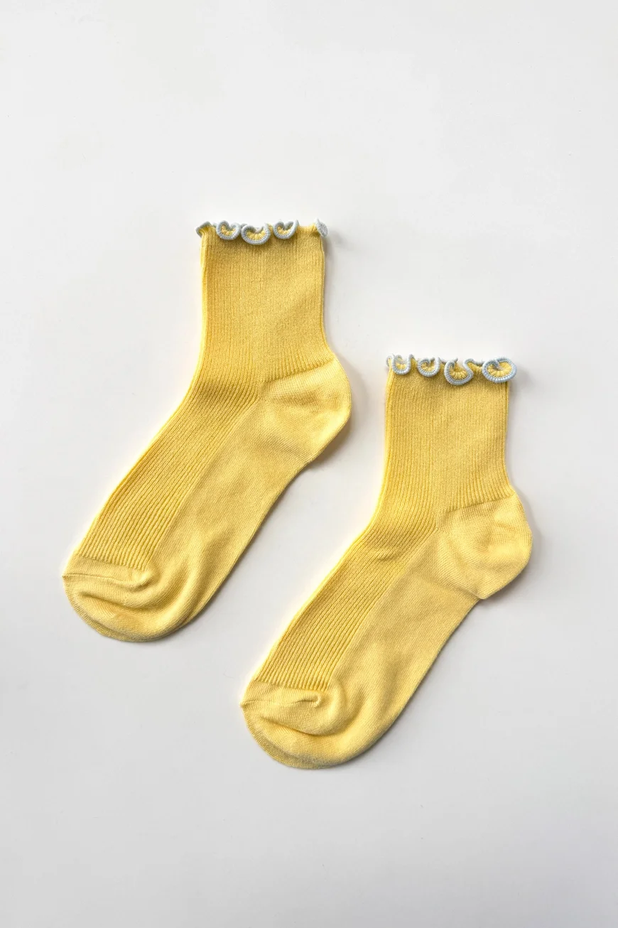 Butter Baby Blue Petitie Ruffle Socks.webp