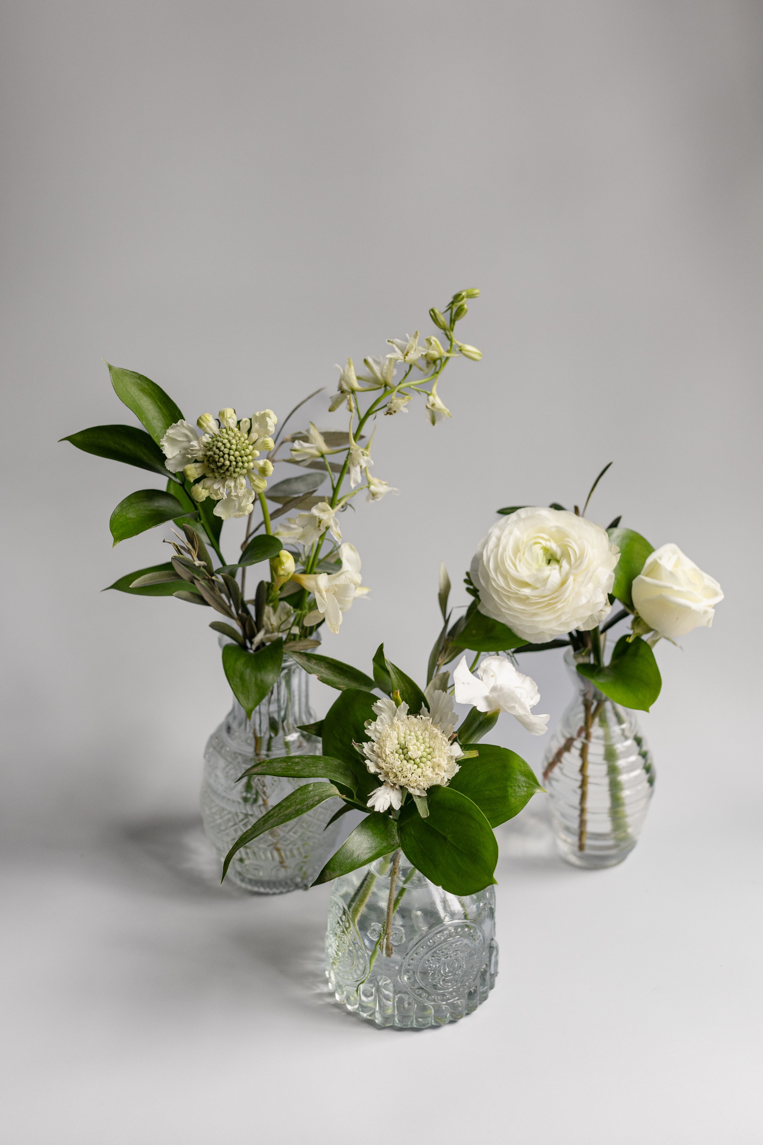 Wedding Bud Vase Trio