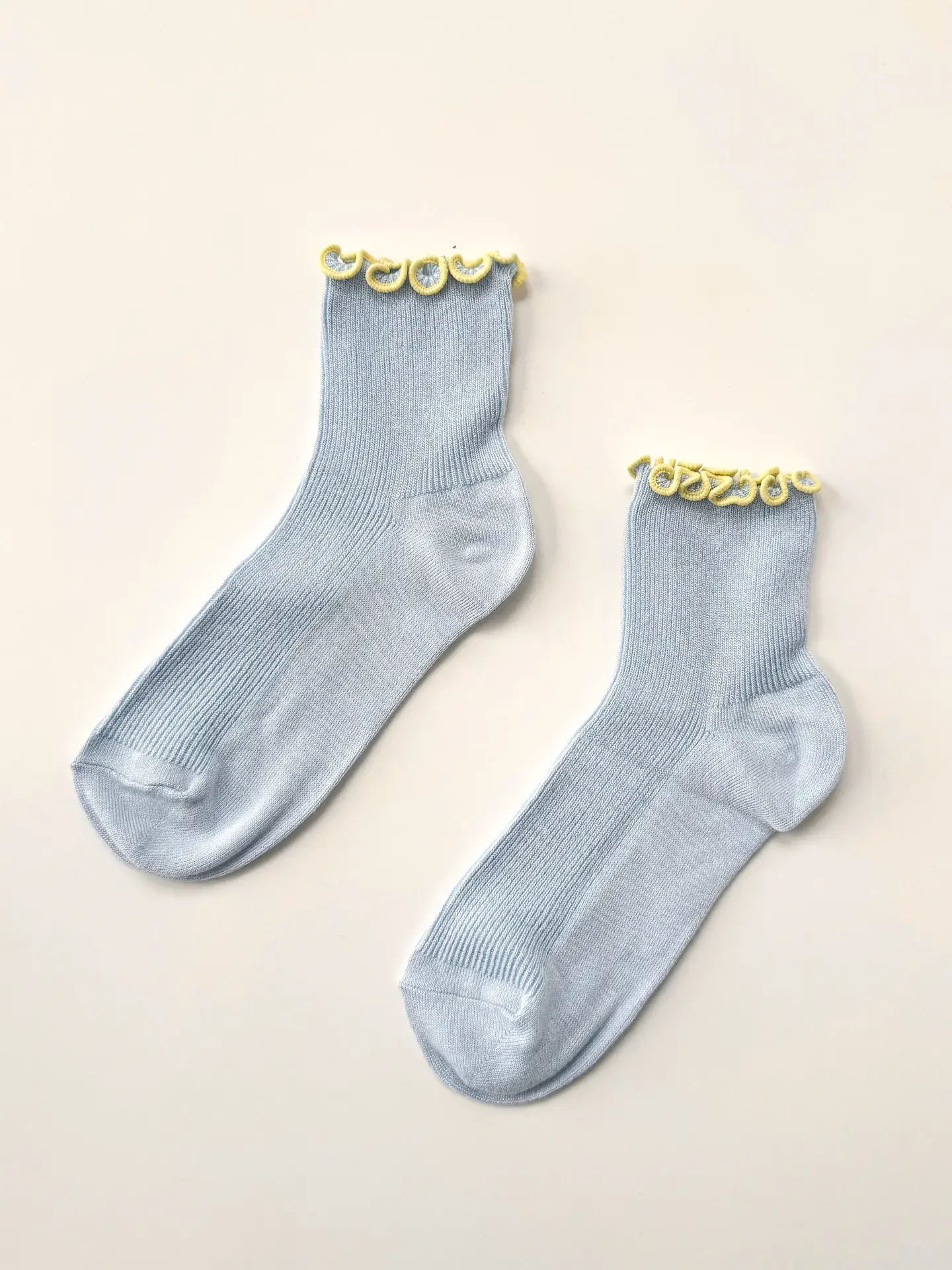 Baby Blue Butter Petite Ruffle Socks.webp