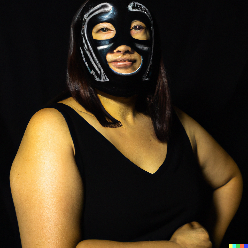 DALL·E 2022-10-30 22.25.34 - woman luchador photograph .png