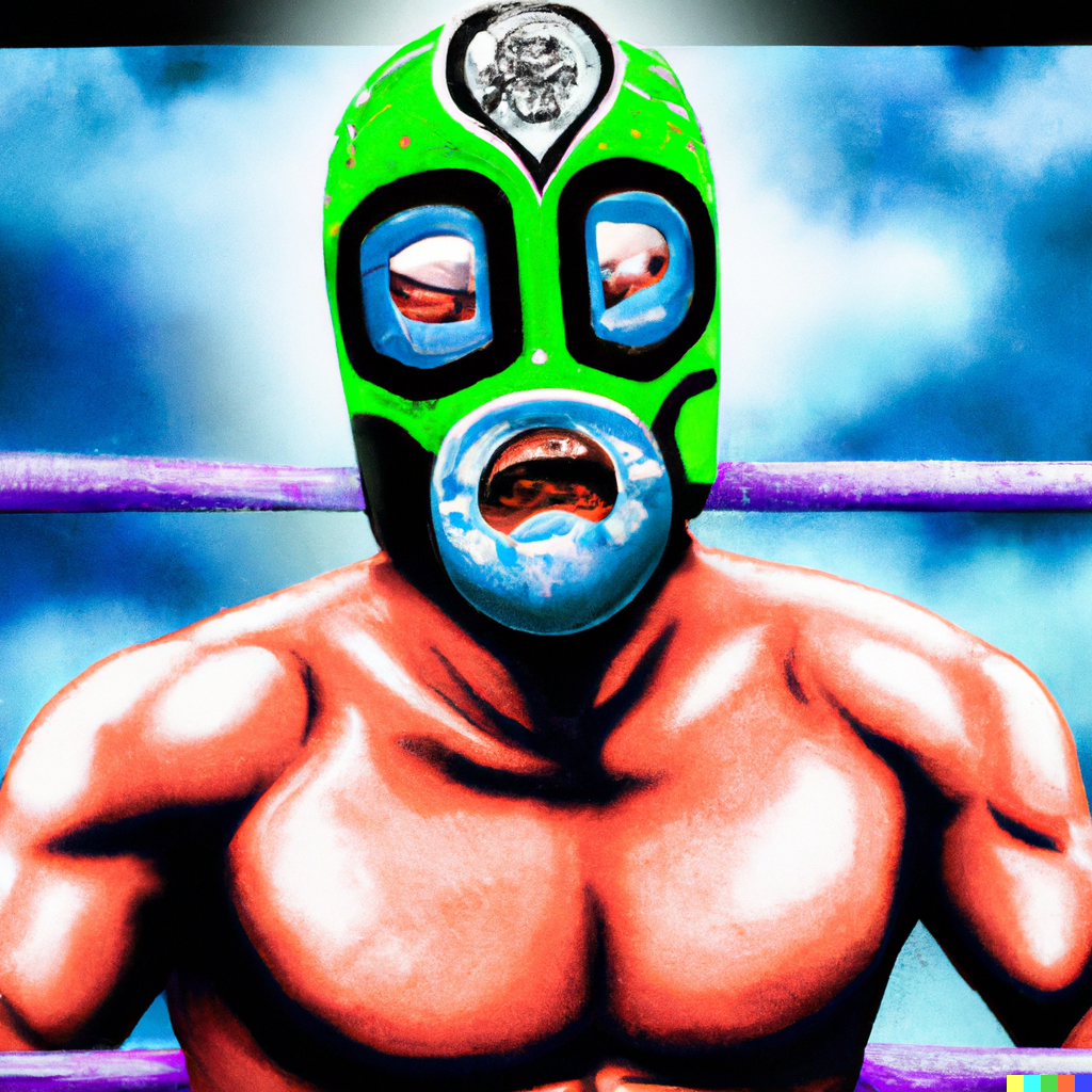 DALL·E 2022-10-30 22.15.05 - luchador in ring hyper realistic abstract.png