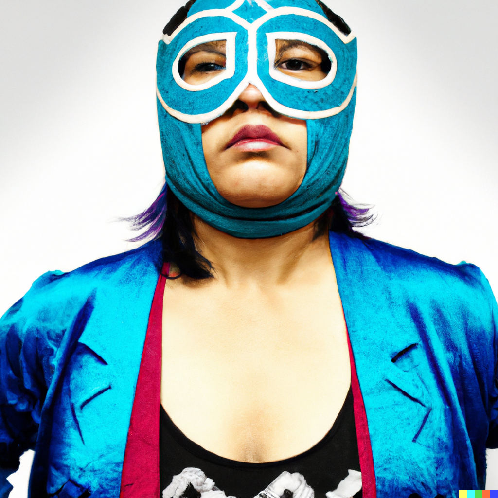 DALL·E 2022-10-30 22.25.28 - woman luchador photograph .png