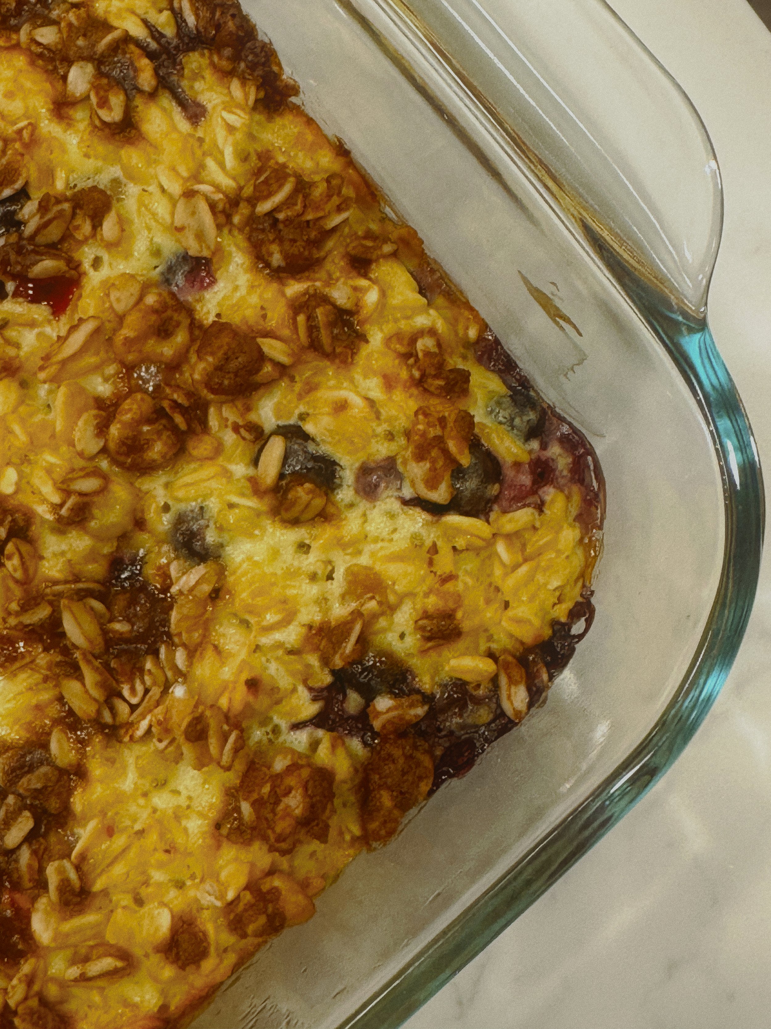 LEMON BLUEBERRY PROTEIN OAT BAKE MEAL PREP