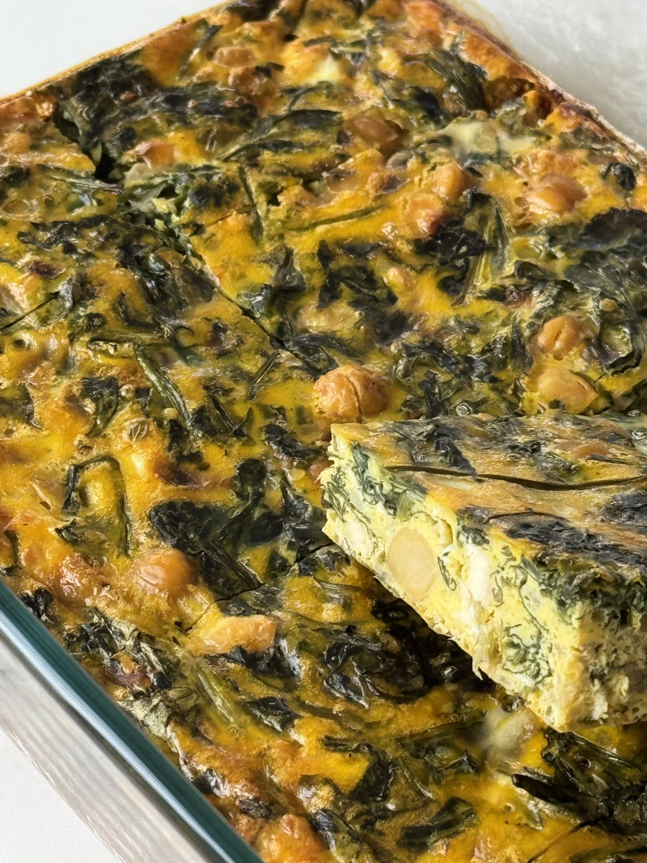 GREEK EGG + GREENS BAKE (weekly prep for protein, micronutrients + hormone-supportive nutrients)