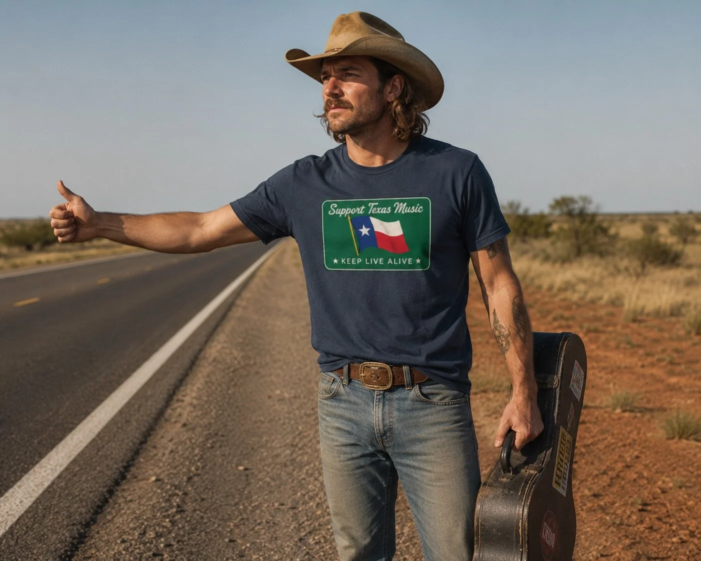 Yeah, the models are fake, but the shirts are real! 
Help us support live music in our second favorite state!
Link in Bio

#texasmusic #supporttexasmusic #fyp #concertmerch