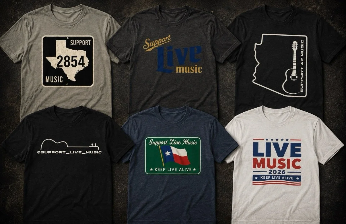 Link in Bio! 

#supportlivemusic #fyp #music #concertmerch #tshirt