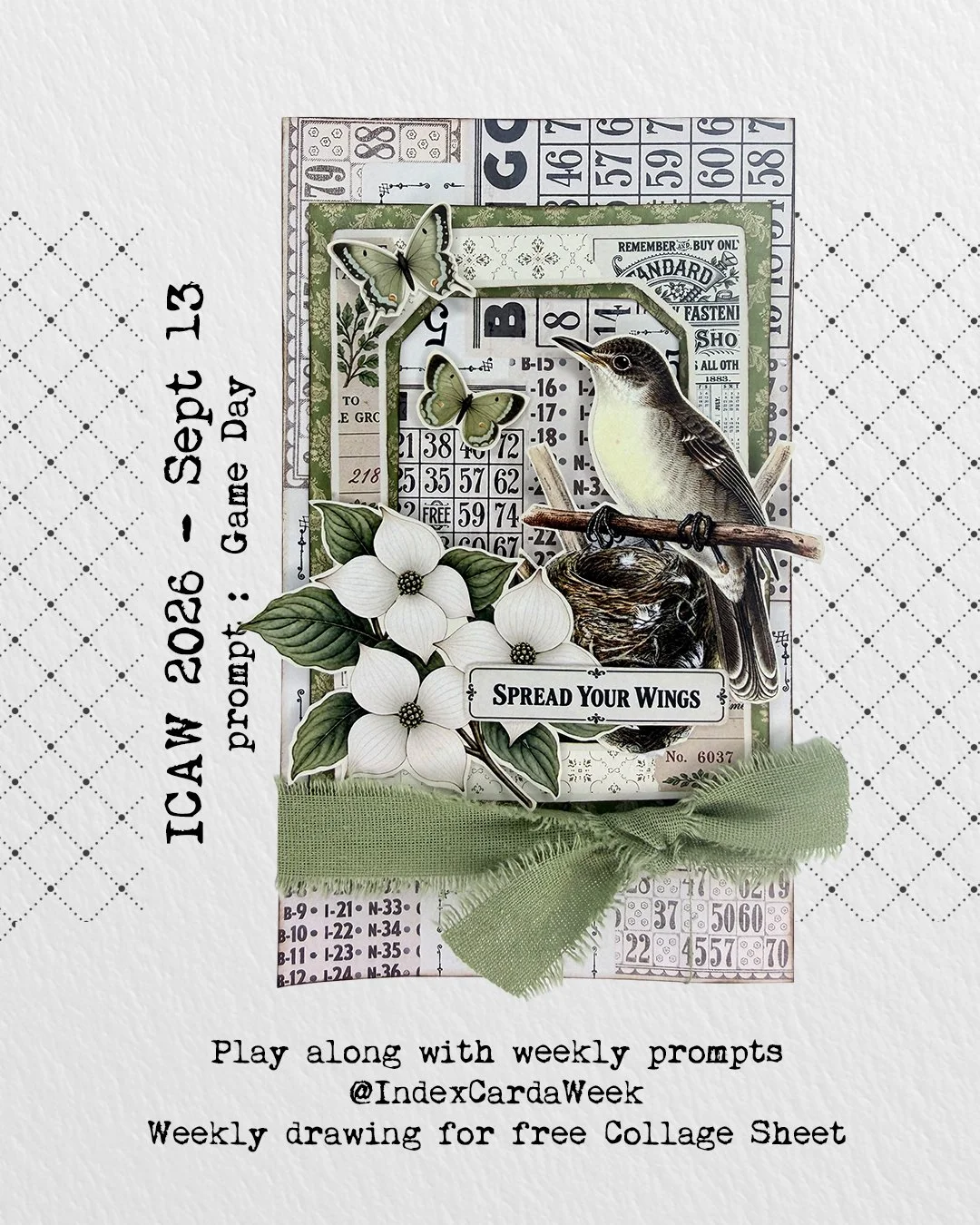 My ICAW for the Sept 13 challenge. I was inspired by a game my family loves to play "Forest Shuffle". Also included a neutral background with game cards. Sept. 13 challenge wraps up tonight. You can check out the next ICAW challenge @indexc