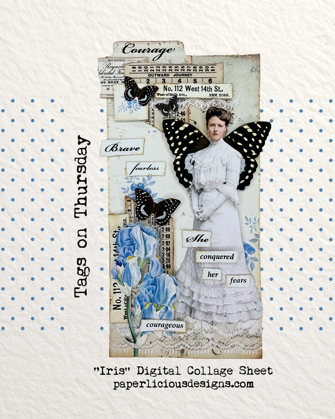 I love creating digital collage sheet using public domain images and my personal vintage collection we can all enjoy. For years I would search Etsy for collage sheets that would fit a category for one of my swaps and would end up purchasing Junk Jour