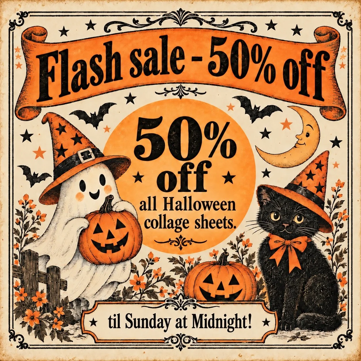 I'm having so much fun putting together my "Halloween Tag Booklet" with the "Halloween Frolic" collage sheet printables!! I want you to enjoy it too" So hop over and take advantage of 50% off!