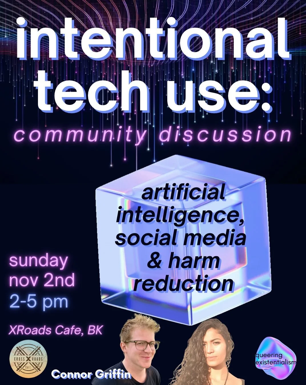 As algorithms shape our attention and AI reshapes our realities, we need more spaces that hold nuances beyond an all or nothing approach to AI &amp; social media use🌀✨rsvp link in bio✨

join us at @xroads.cafe for this community discussion invites u