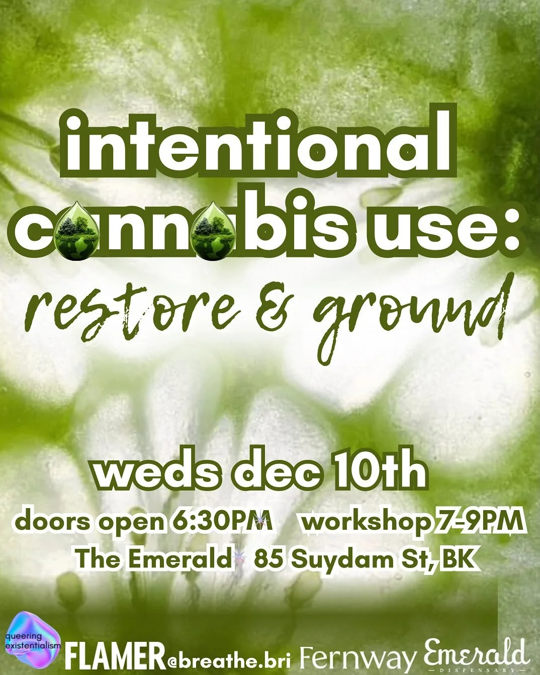 Announcing December&rsquo;s intentional 🍃 workshop, next Wednesday the 10th from 7-9PM! LINK IN BIO

We are excited to welcome @breathe.bri who will guide us through restorative &amp; grounding practices at @theemeraldny &lsquo;s beautiful community