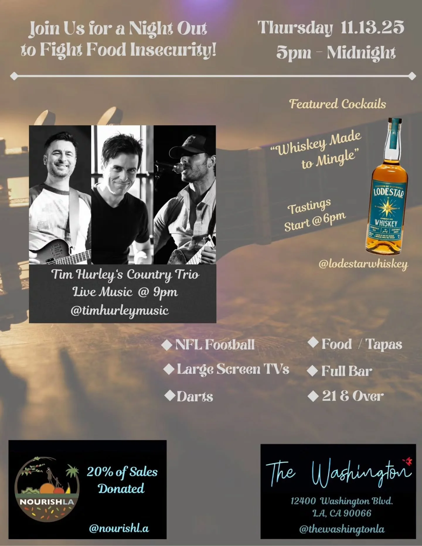 🎉 A Night Out to Nourish LA!

Mark your calendars! You're invited to an exciting night out where every purchase helps us fight food insecurity in our community.

We're teaming up with The Washington (@thewashingtonla) for a fundraiser featuring incr