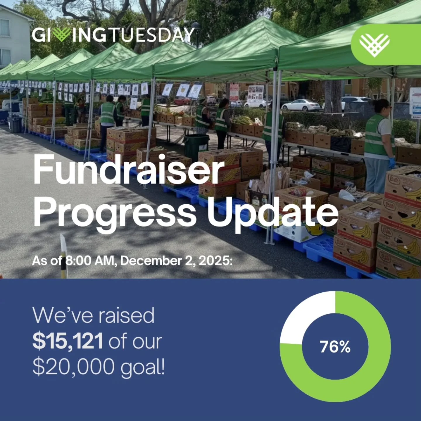 This Giving Tuesday is about heart, hope, and community. 🧡

Thank you, from the bottom of our hearts, for supporting Nourish LA. We are overjoyed to announce that, thanks to your incredible generosity, we have already raised $15,121 toward our $20,0