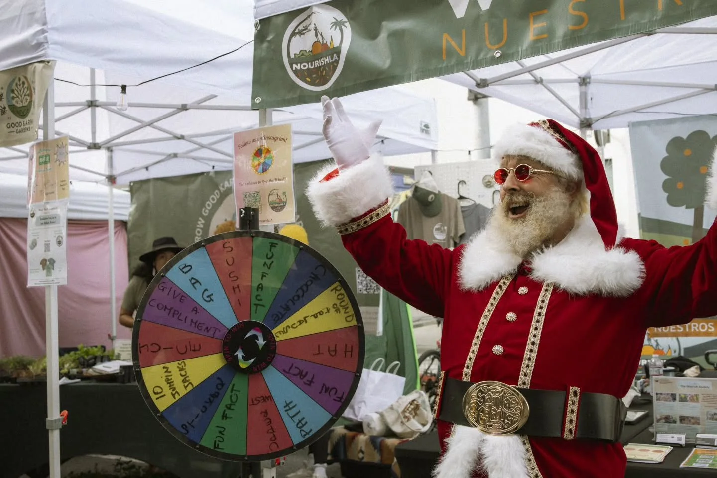 ​We are still glowing from the incredible energy and community spirit at the Venice Winter Fest! ☀️

​A huge thank you to every single person who stopped by the Nourish LA tent! A special shout-out to Santa for taking the time to come by and spin our