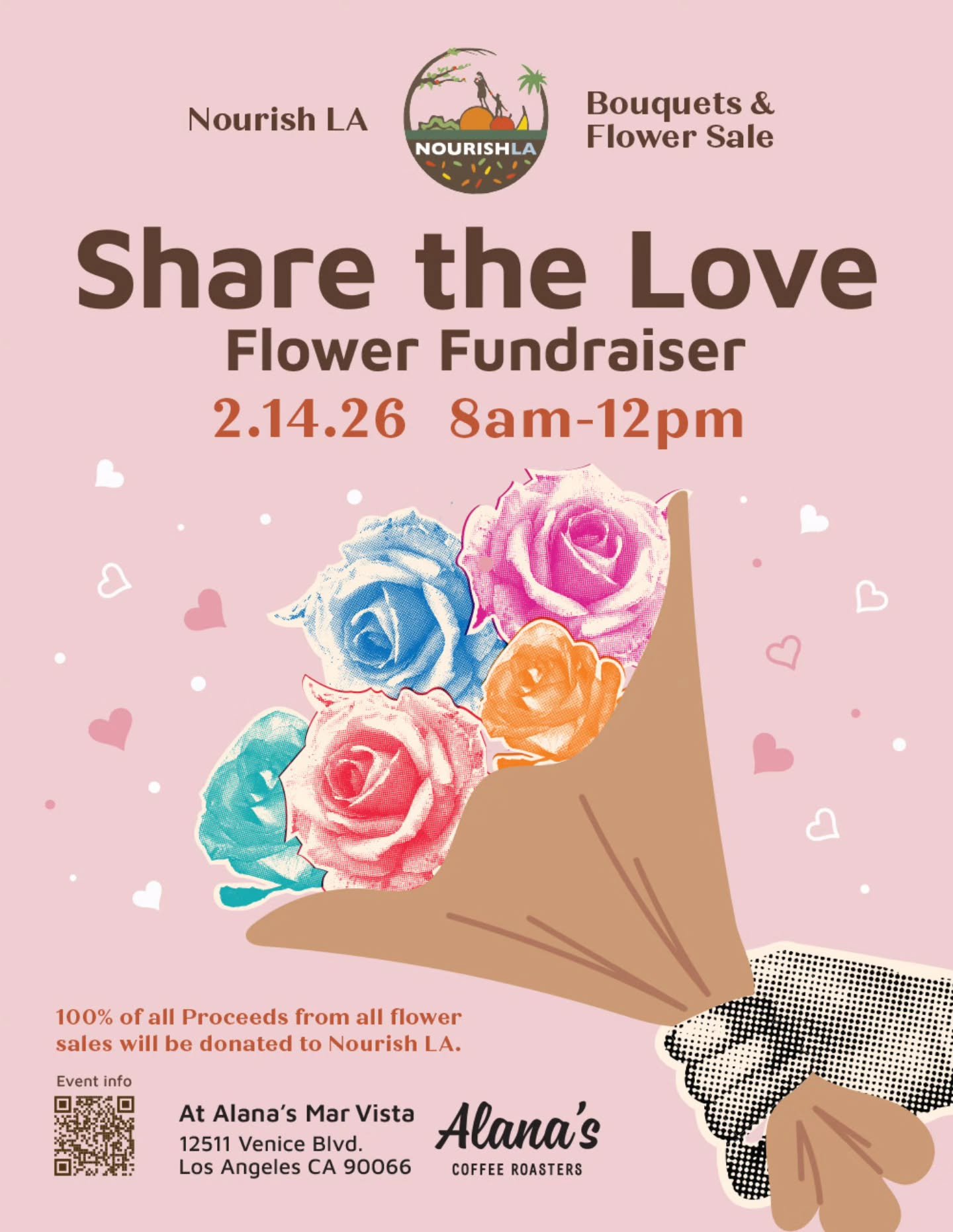 Looking for the perfect Valentine&rsquo;s Day bouquet?💐 Buy one that gives back!

​Join us at Alana&rsquo;s Coffee Roasters in Mar Vista for our "Share the Love" Flower Fundraiser. Whether you&rsquo;re grabbing roses for a sweetheart, a fr