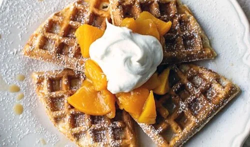 Recipe: Fluffy Peach Waffles