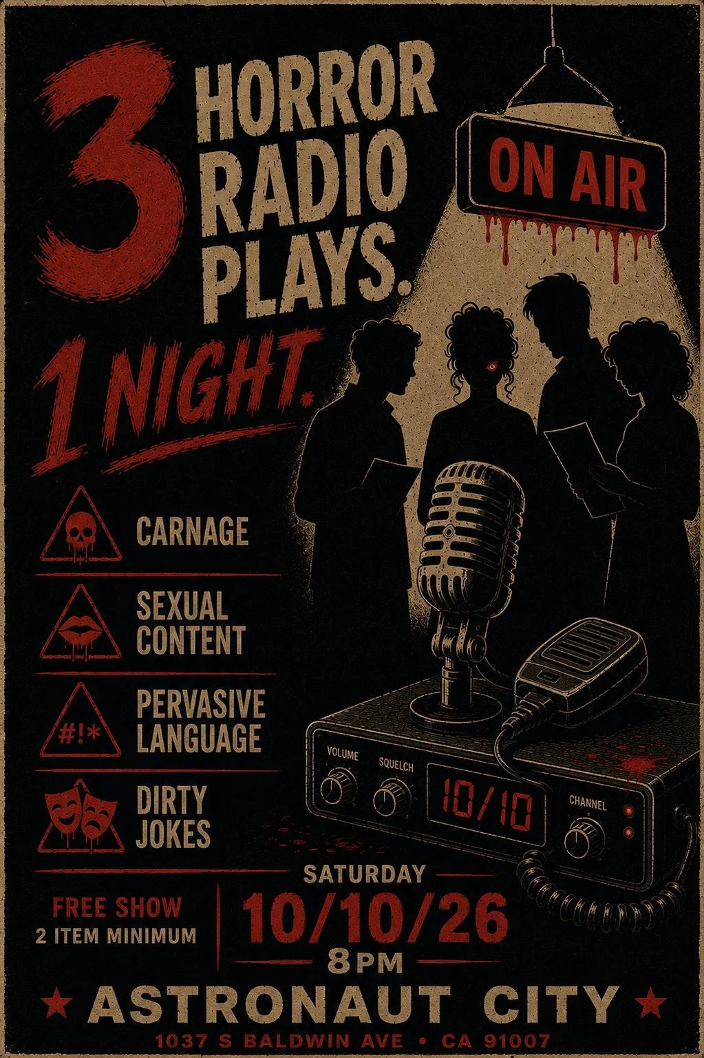 Scott Richards Horror Show flyer
